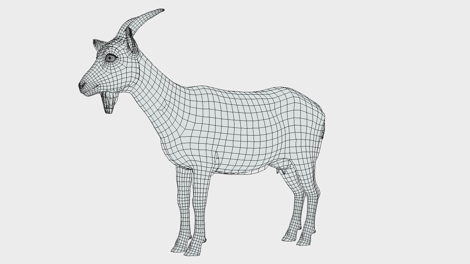 Goat - Female Low-poly 3D model_17