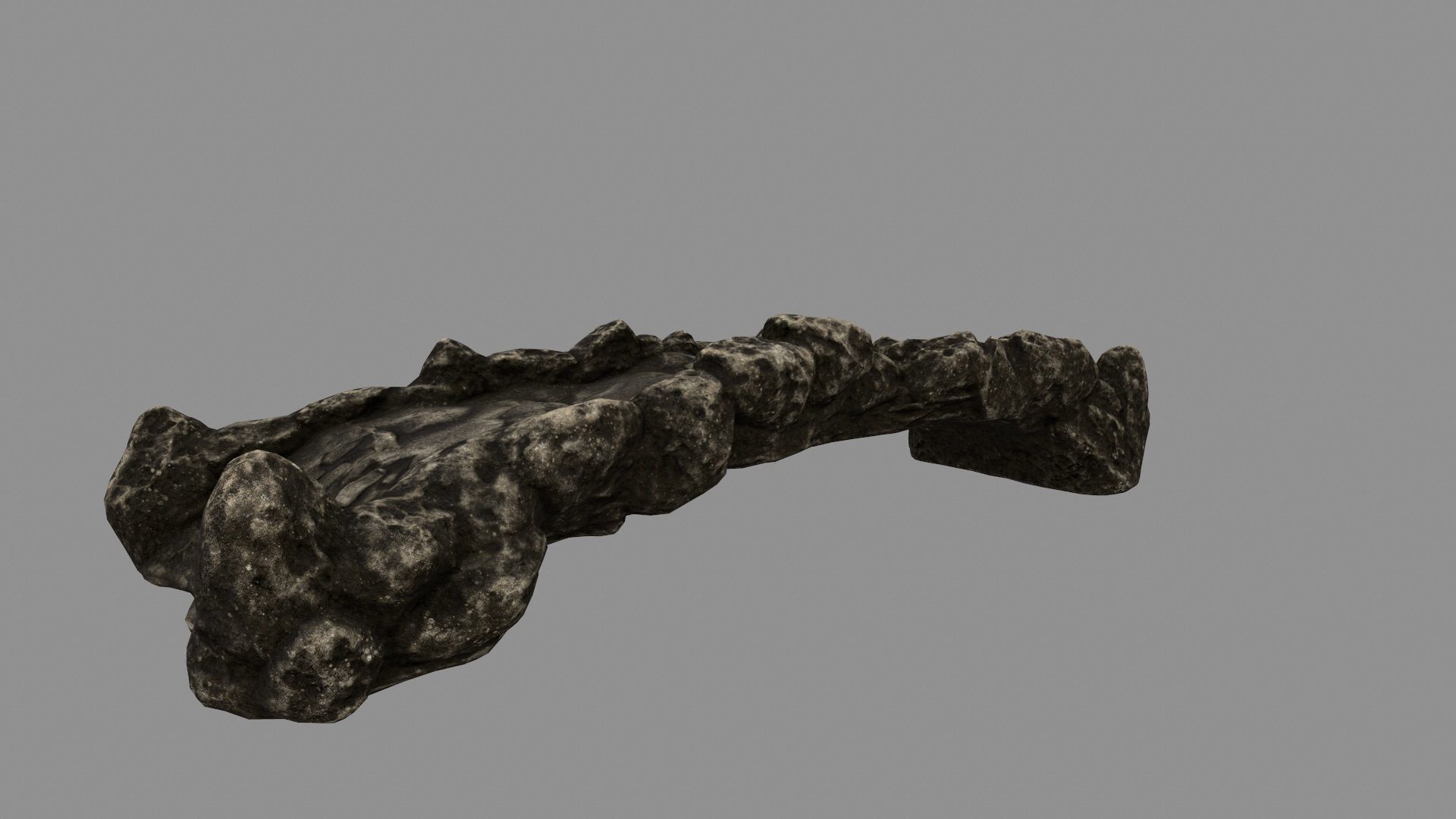 old bridge 3 Low-poly 3D model_2