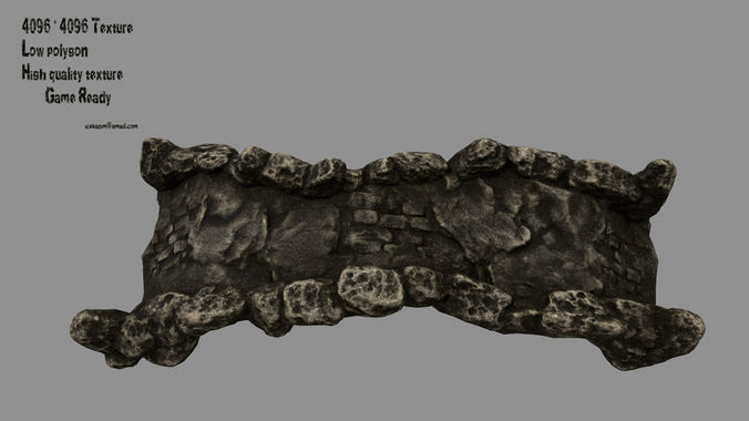 old bridge 3 Low-poly 3D model