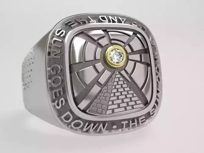 The sun ring and pendant  - original 3D print model