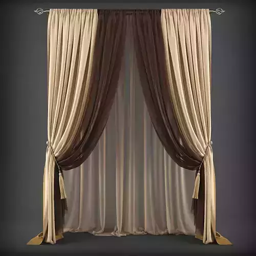 Curtain 3D model 306