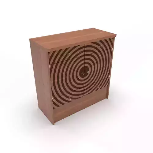 commode 7 wooden cabinet with spiral design
