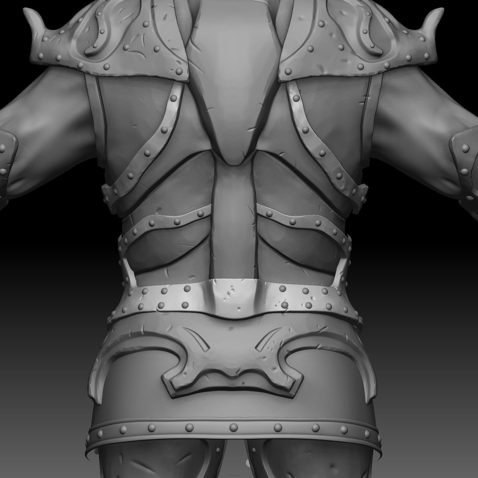Character warrior 3D model_3