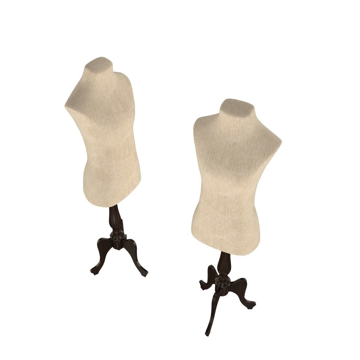 Mannequin Female 2 Low-poly 3D model_4