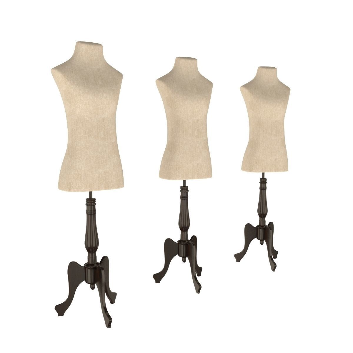 Mannequin Female 2 Low-poly 3D model_2