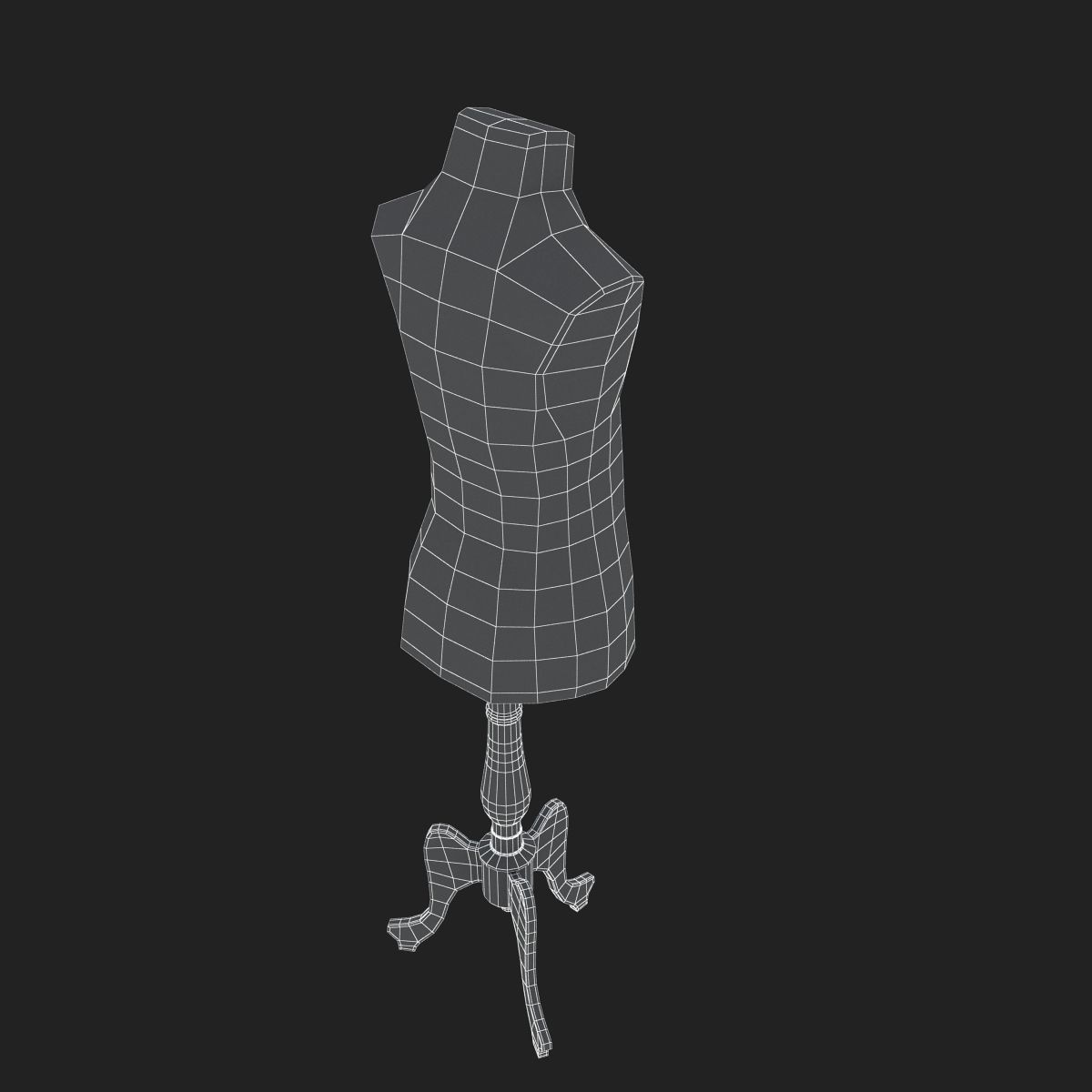 Mannequin Female 2 Low-poly 3D model_15