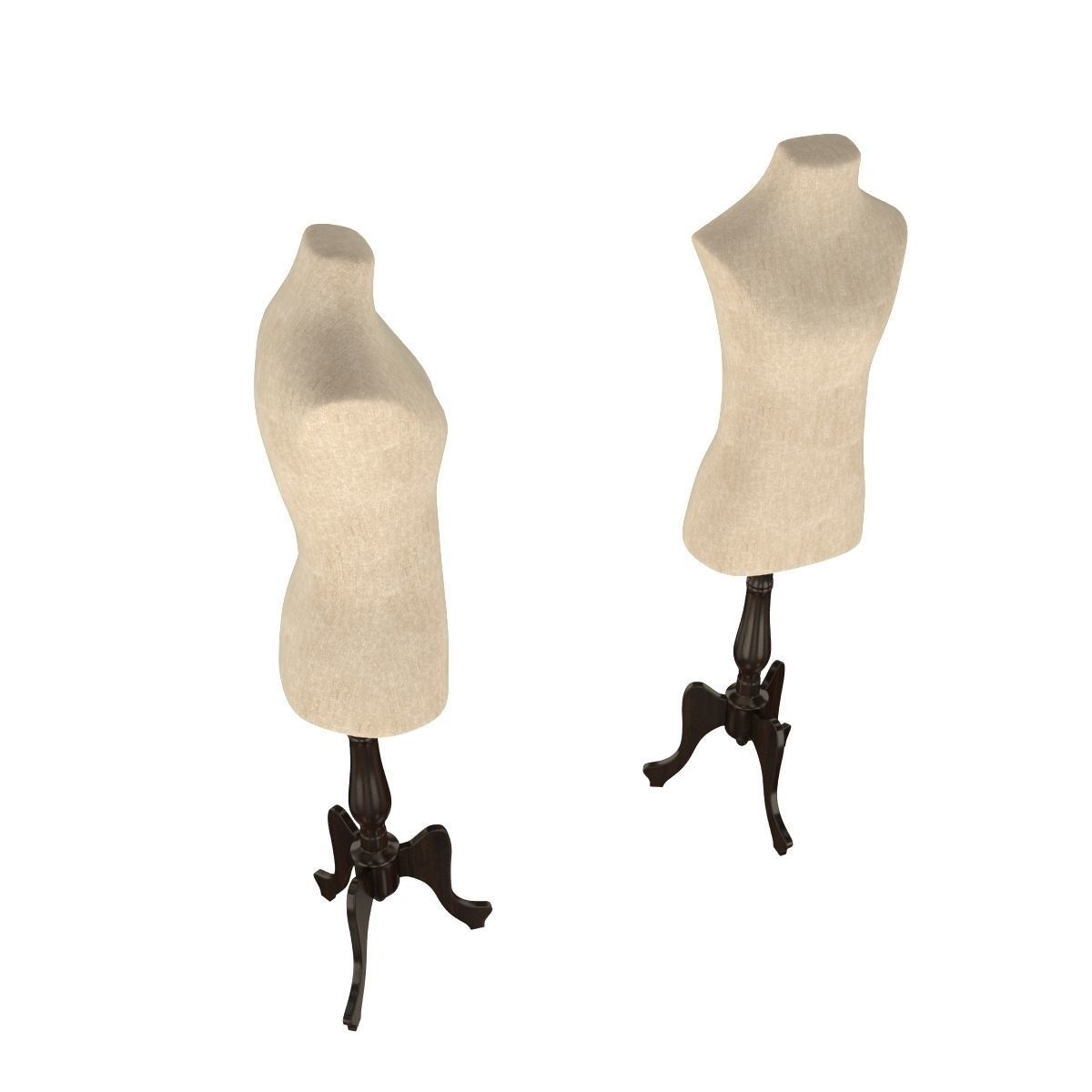 Mannequin Female 2 Low-poly 3D model_7