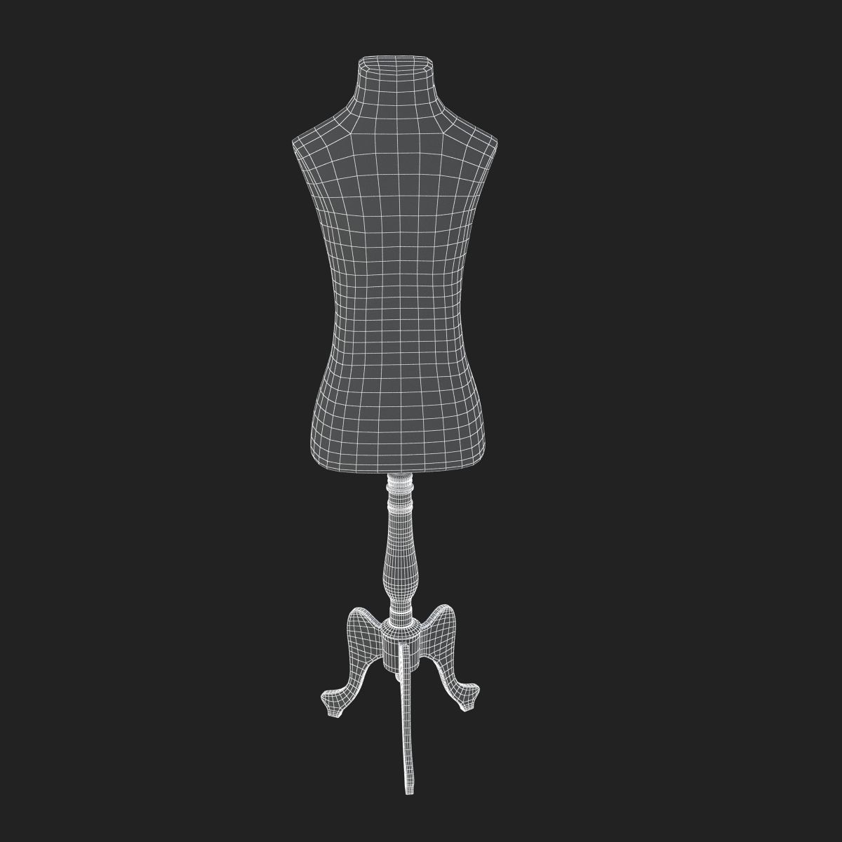 Mannequin Female 2 Low-poly 3D model_9