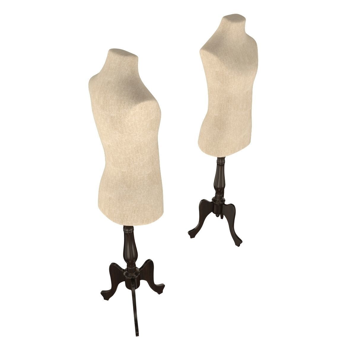 Mannequin Female 2 Low-poly 3D model_3