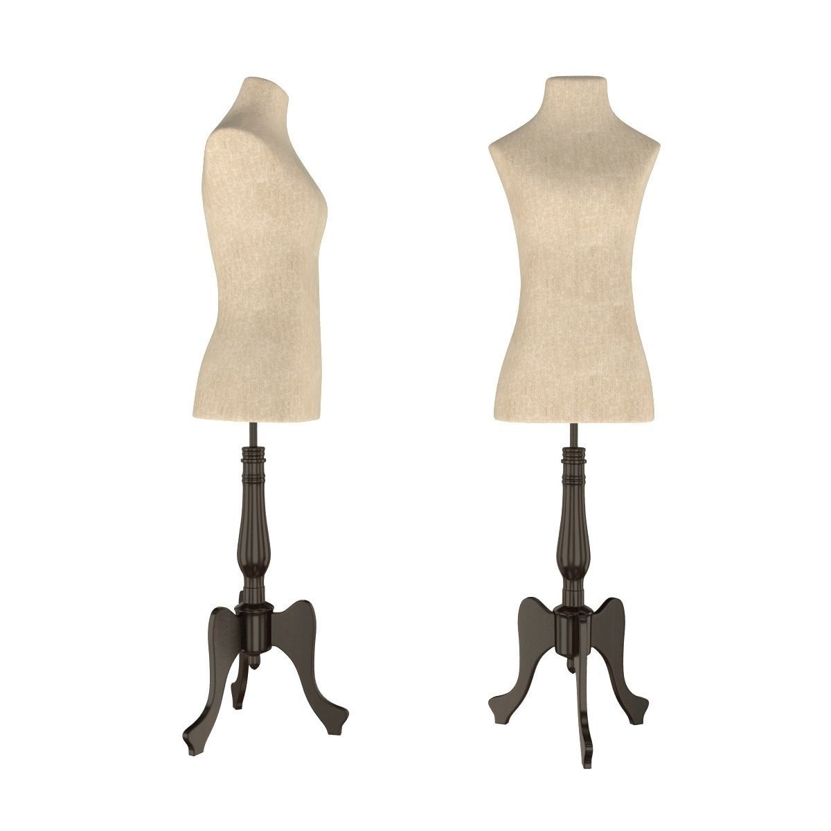 Mannequin Female 2 Low-poly 3D model_5