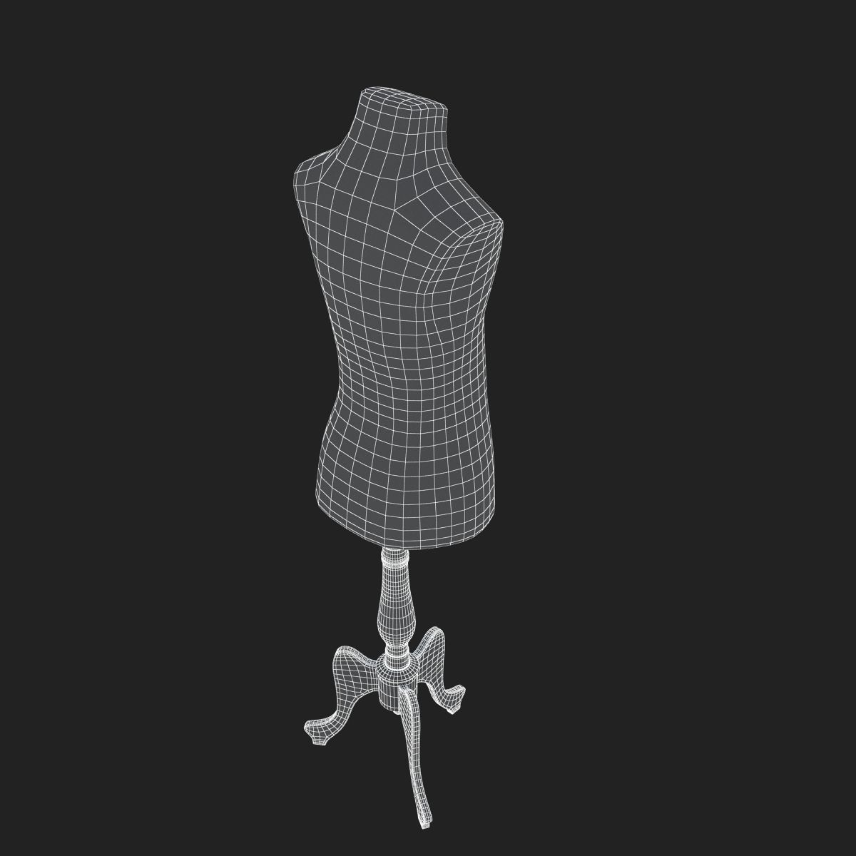 Mannequin Female 2 Low-poly 3D model_16