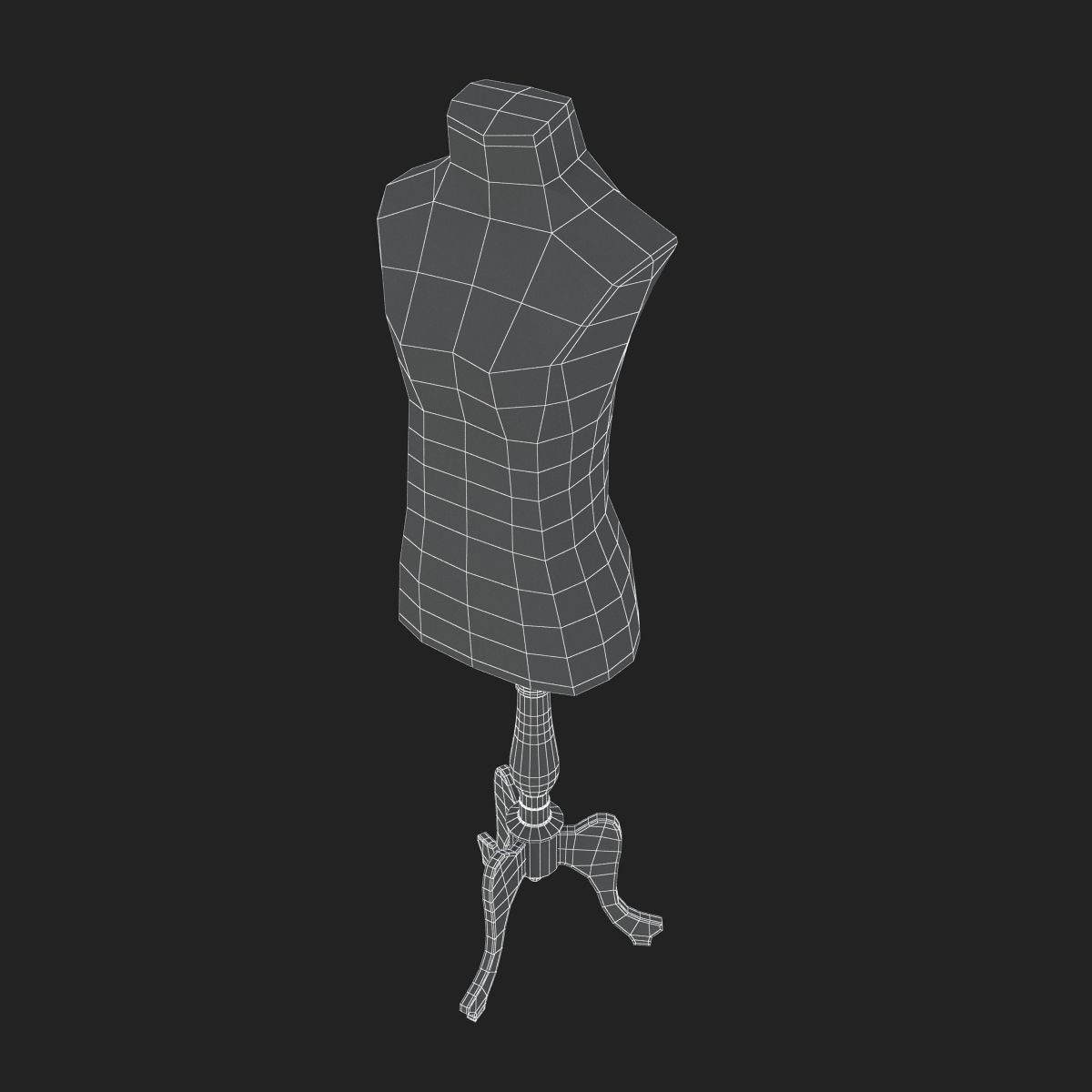 Mannequin Female 2 Low-poly 3D model_14