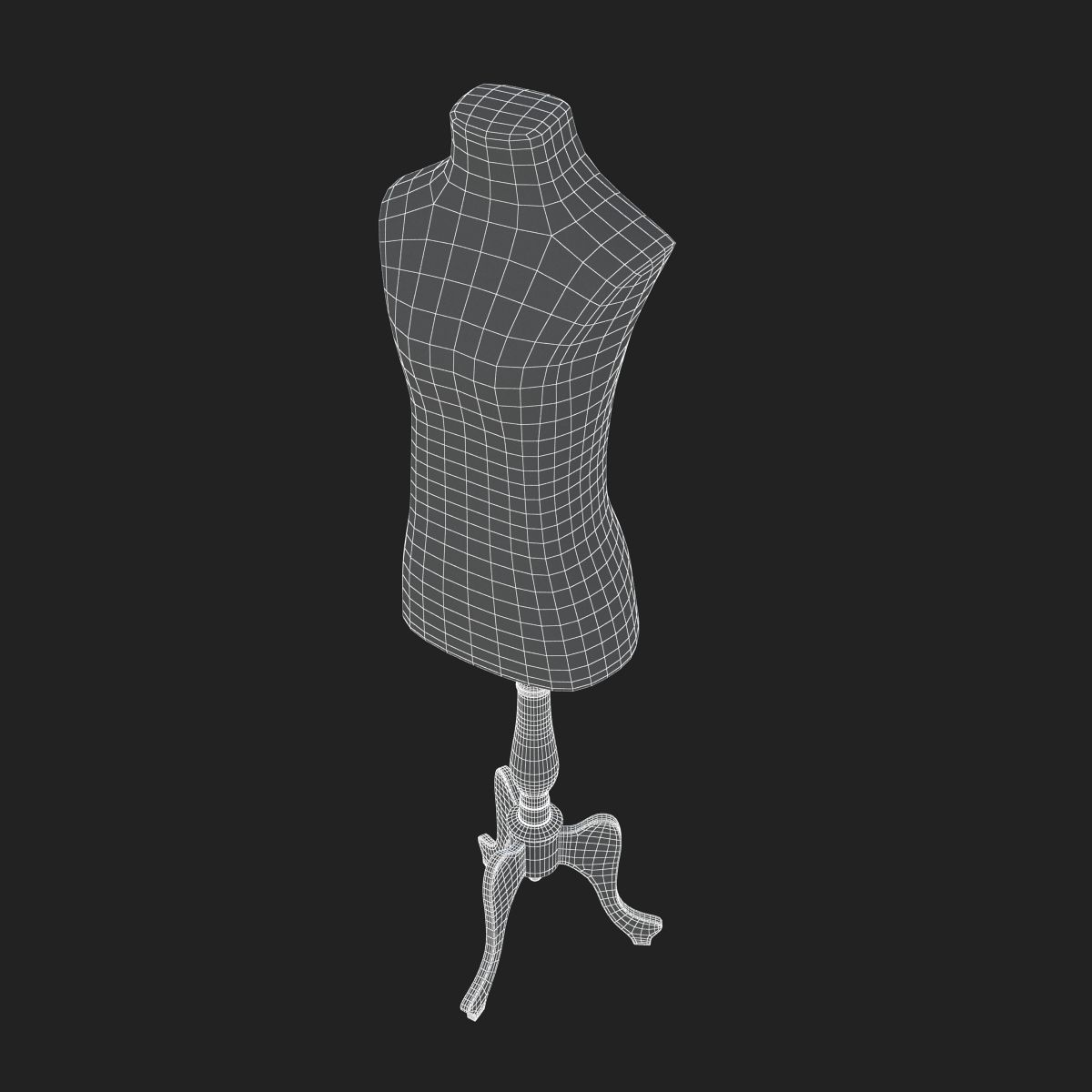 Mannequin Female 2 Low-poly 3D model_17