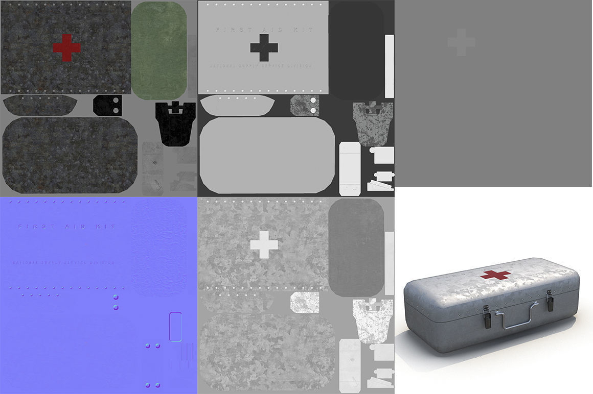 First aids kit 4 3D model_12