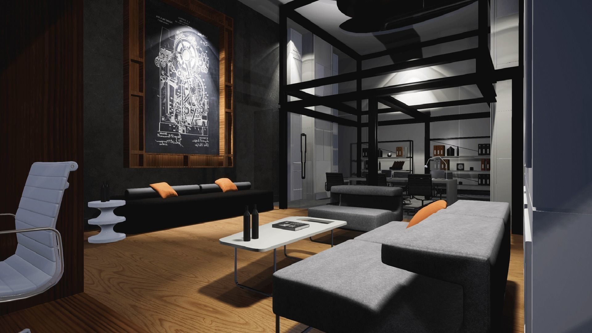 UE4 Office Low-poly 3D model_6