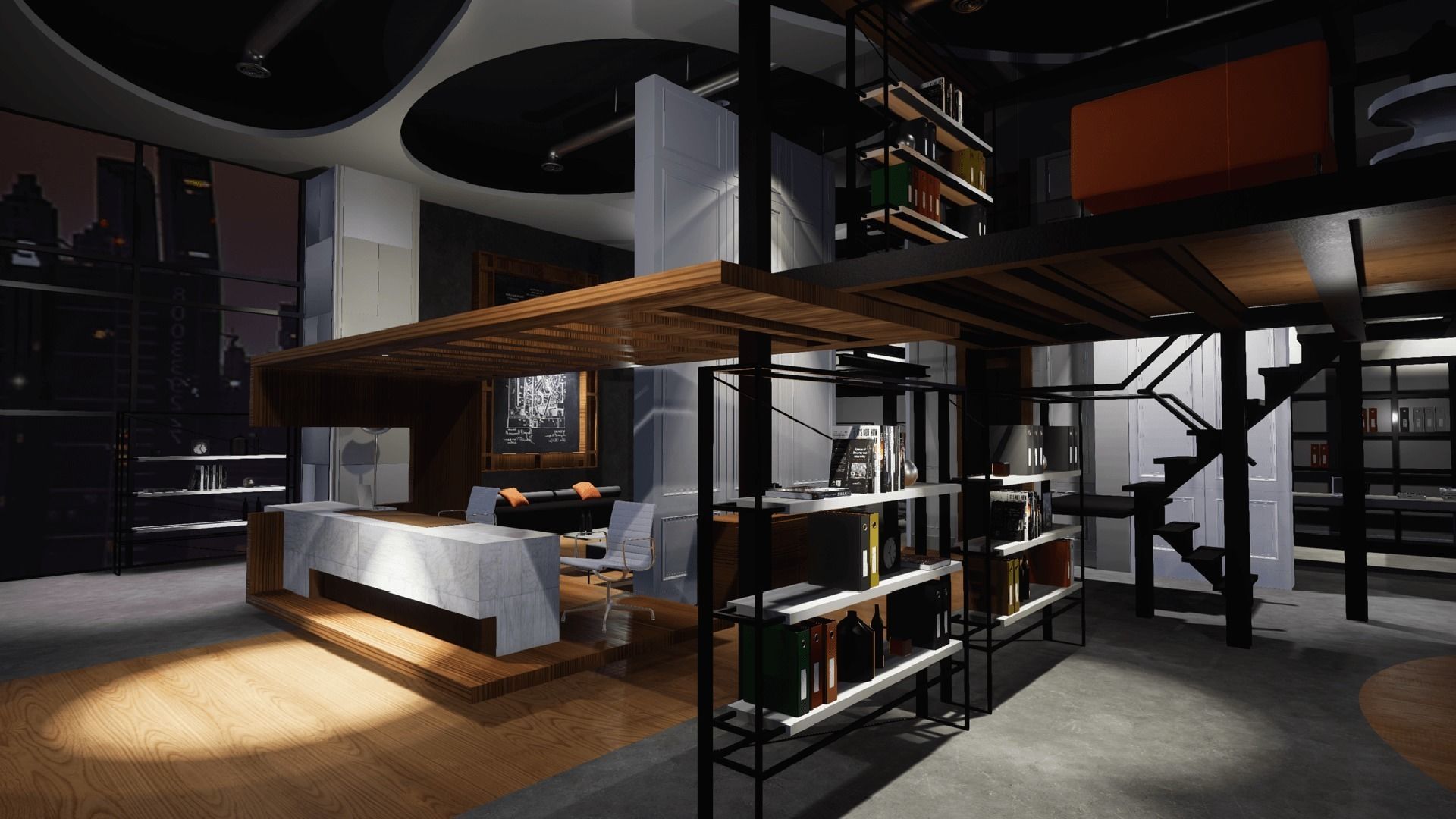 UE4 Office Low-poly 3D model_9