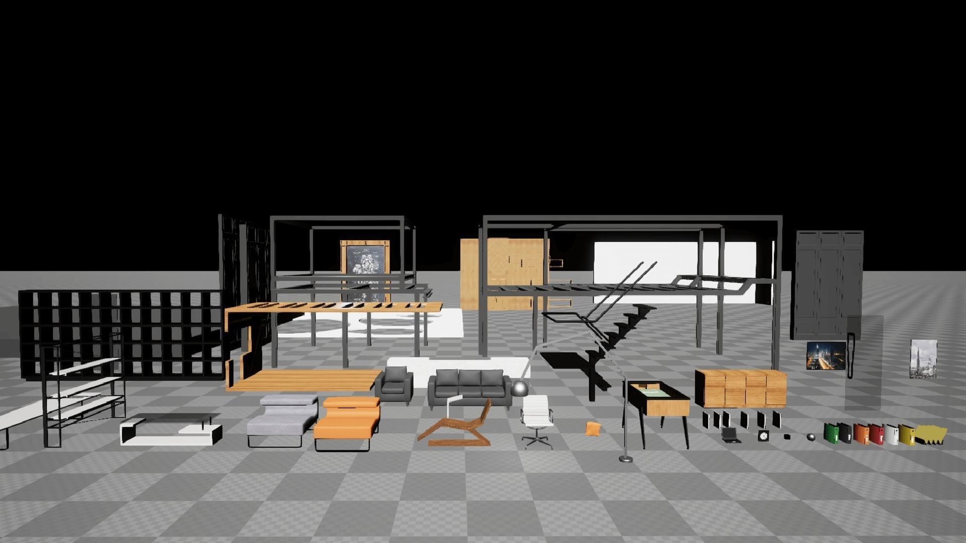 UE4 Office Low-poly 3D model_11
