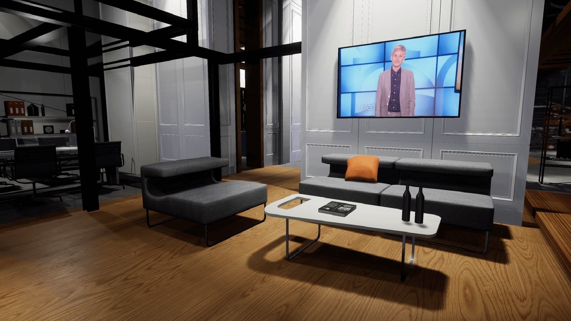 UE4 Office Low-poly 3D model_2