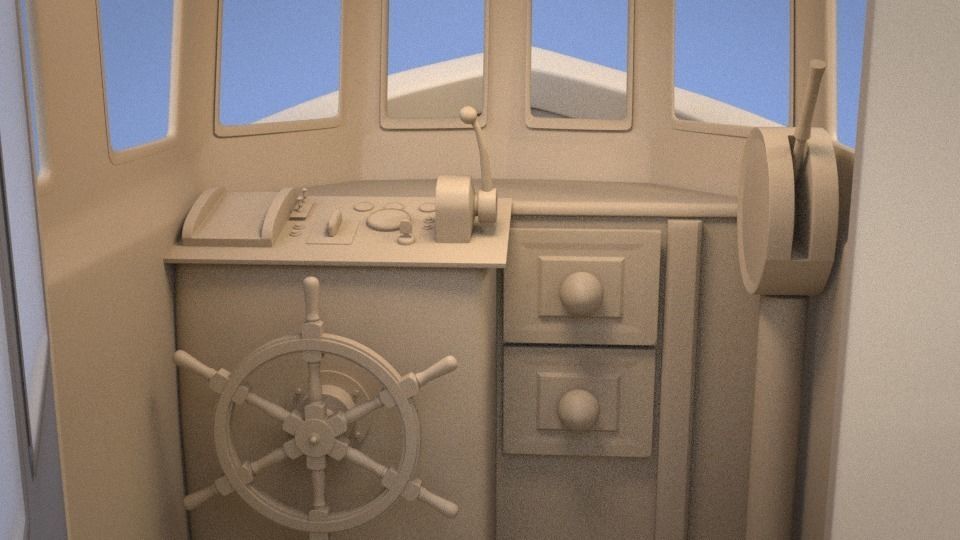 Fishing Ship with interior game-ready asset Free low-poly 3D model_10