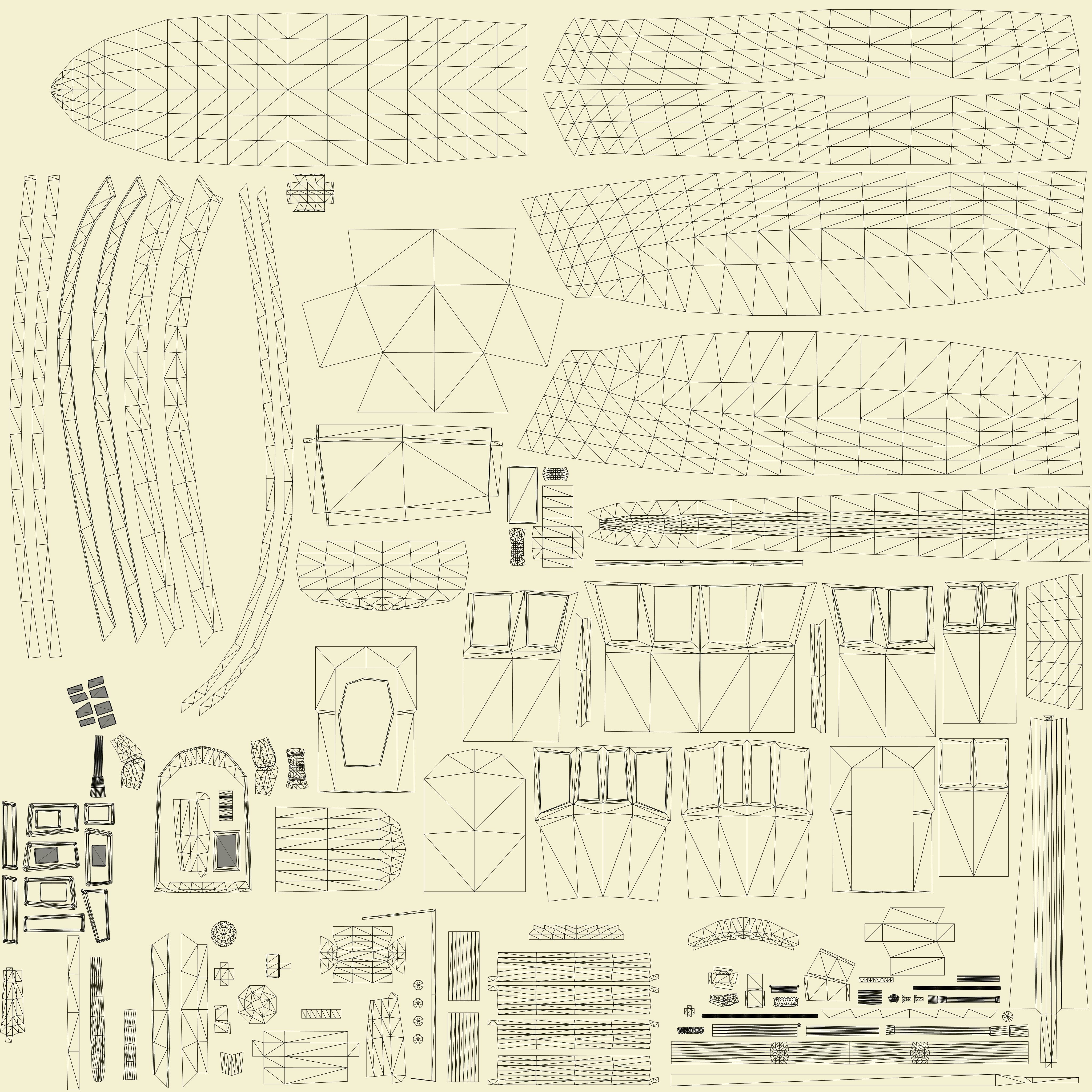 Fishing Ship with interior game-ready asset Free low-poly 3D model_19