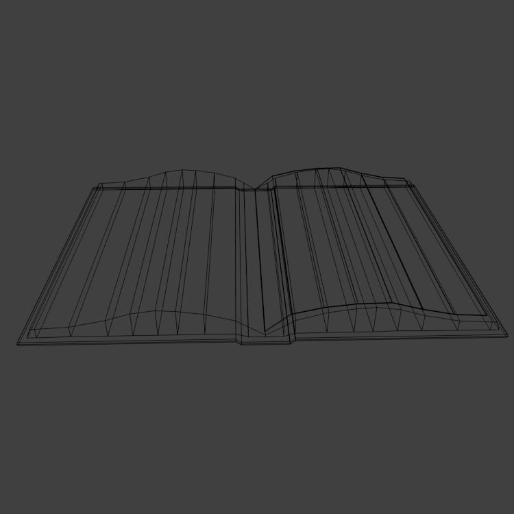 Model anim low poly book Free low-poly 3D model_6