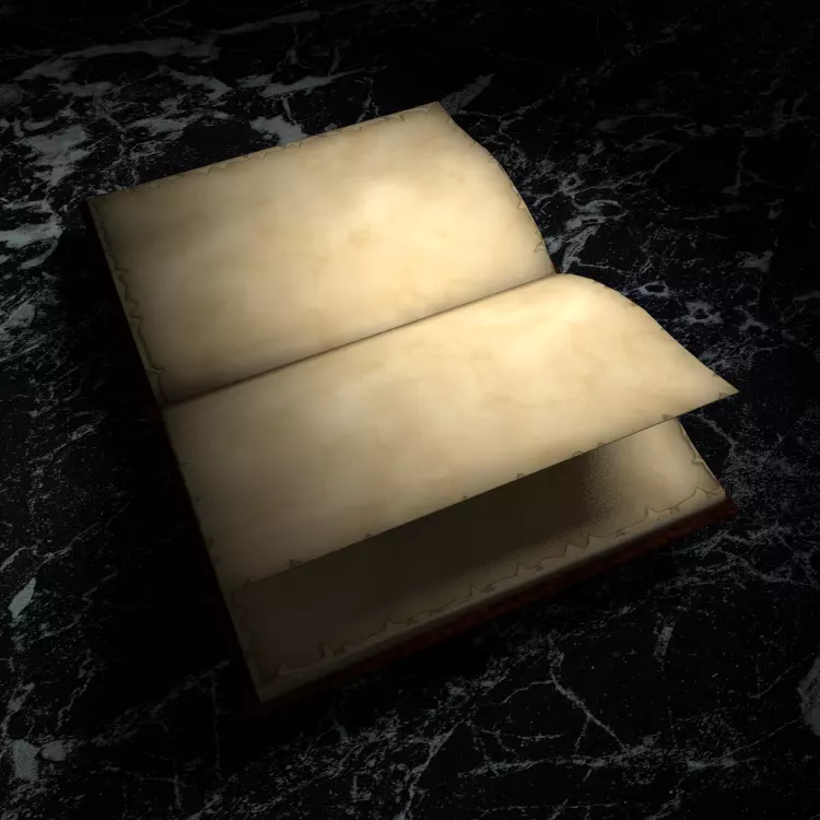 Model anim low poly book Free low-poly 3D model_0