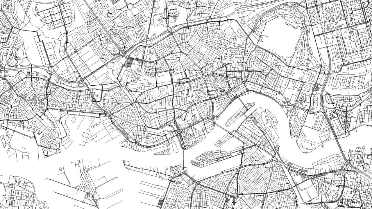 Rotterdam Road Network and Streets 3D model_10