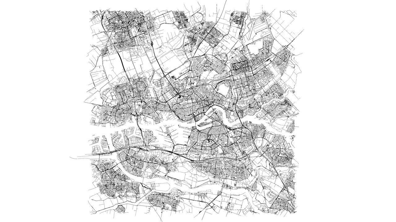 Rotterdam Road Network and Streets 3D model_9