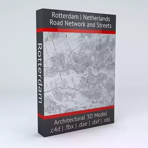 Rotterdam Road Network and Streets 3D model