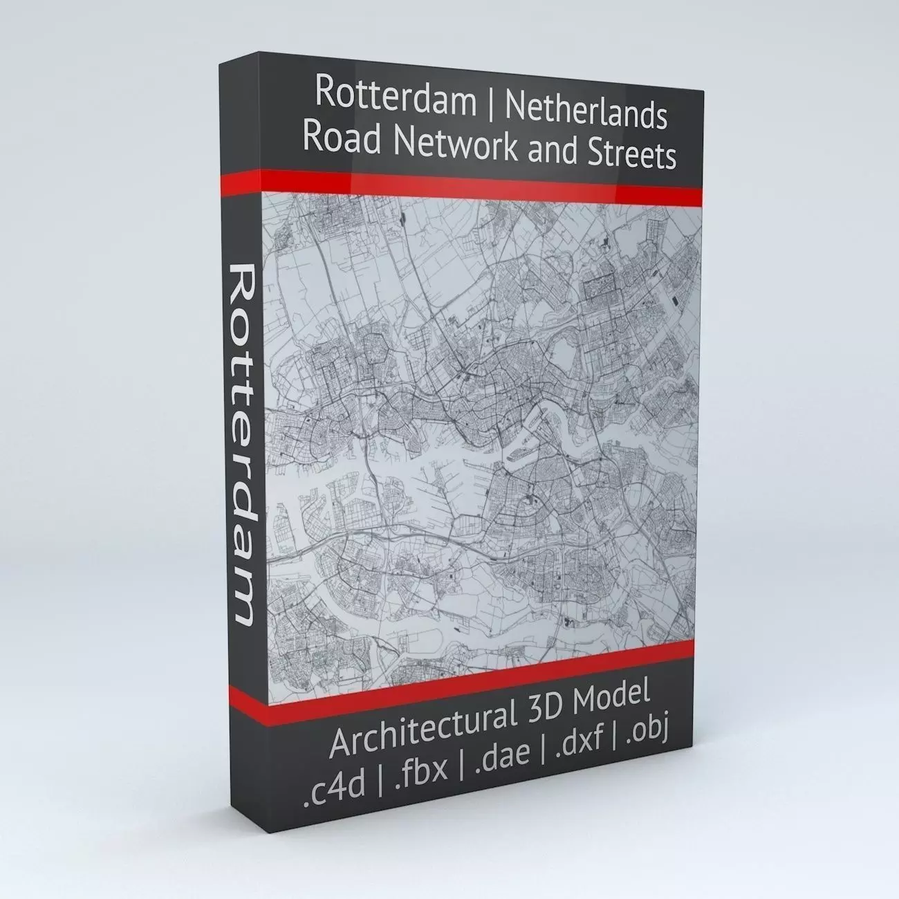 Rotterdam Road Network and Streets 3D model_0