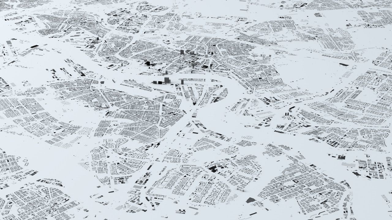 Rotterdam Streets and Buildings 3D model_6