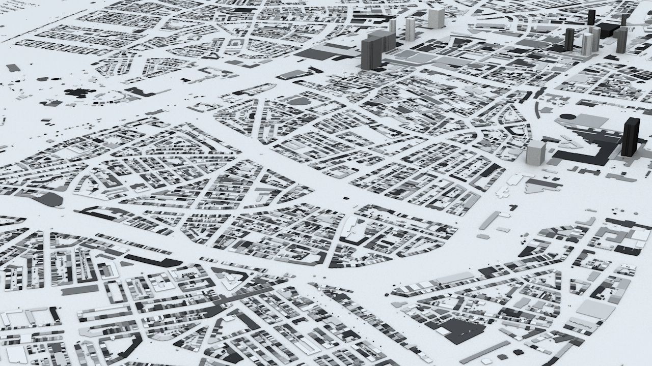 Rotterdam Streets and Buildings 3D model_3