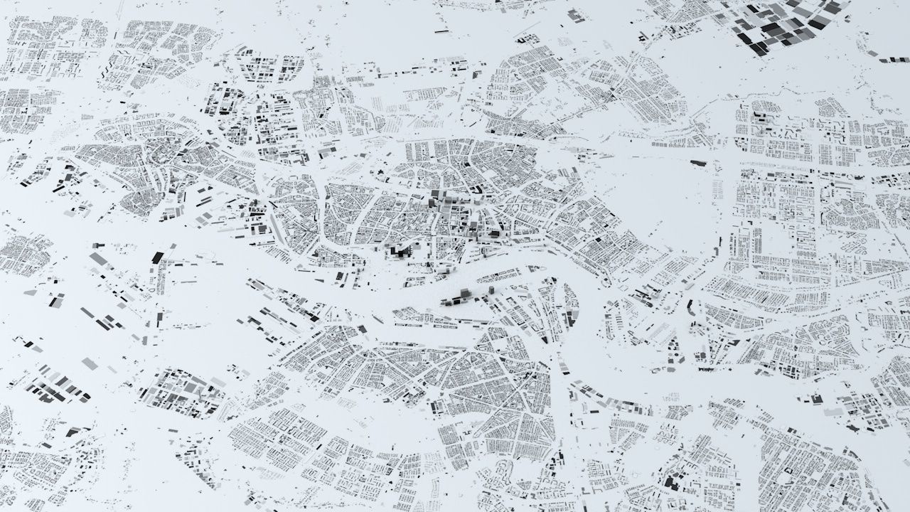 Rotterdam Streets and Buildings 3D model_1