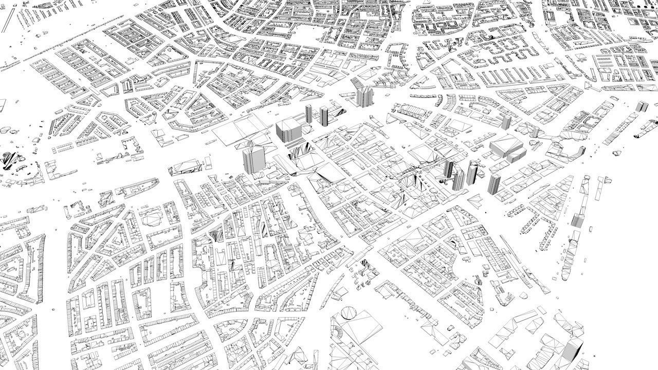 Rotterdam Streets and Buildings 3D model_9