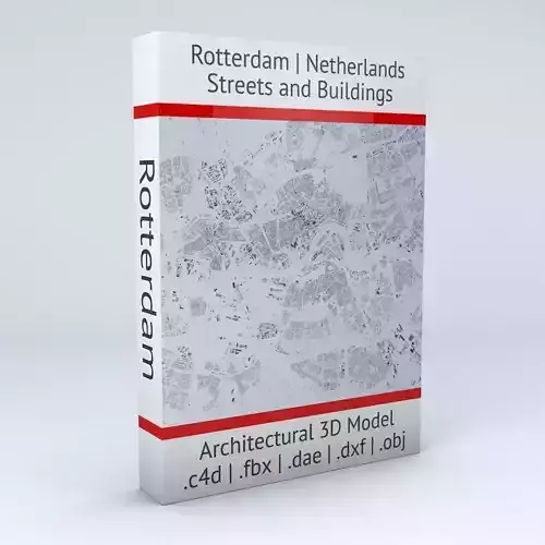 Rotterdam Streets and Buildings 3D model Rotterdam Streets and Buildings 3D model