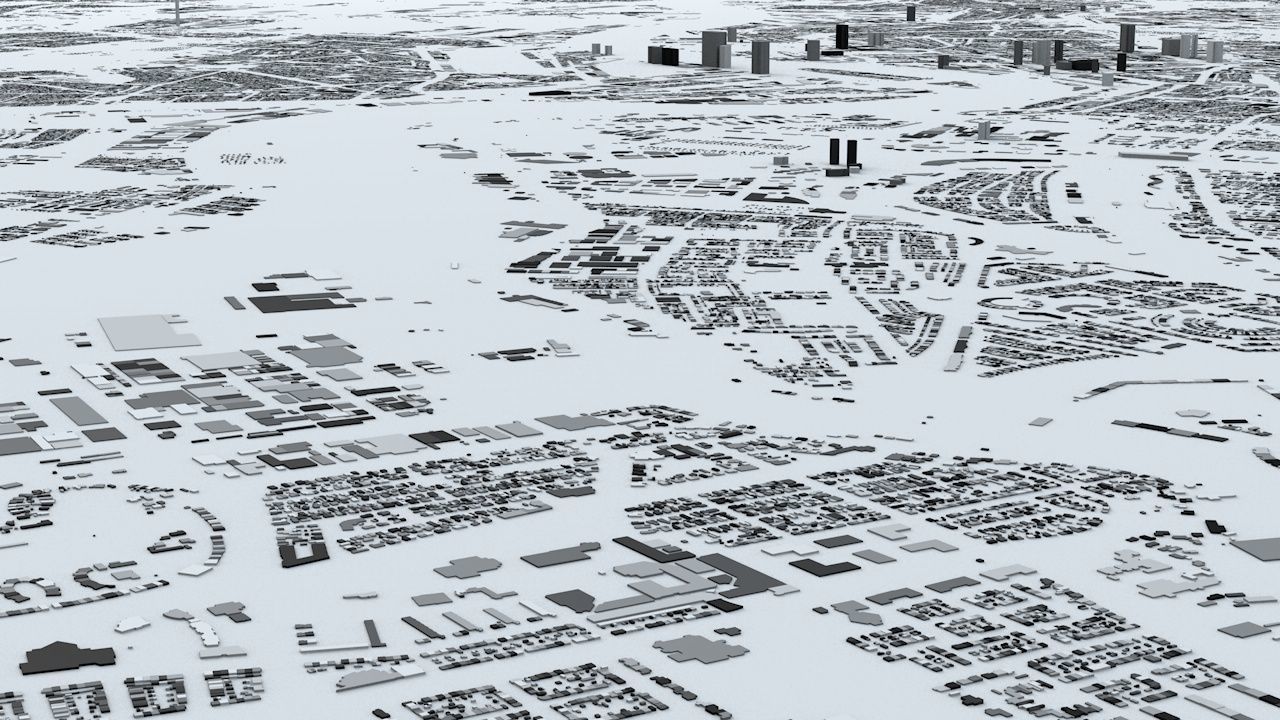 Rotterdam Streets and Buildings 3D model_4