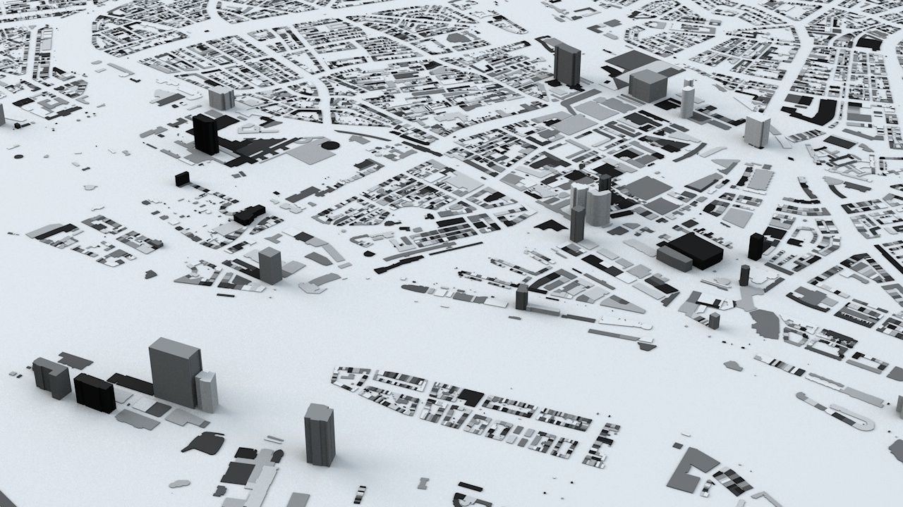 Rotterdam Streets and Buildings 3D model_2