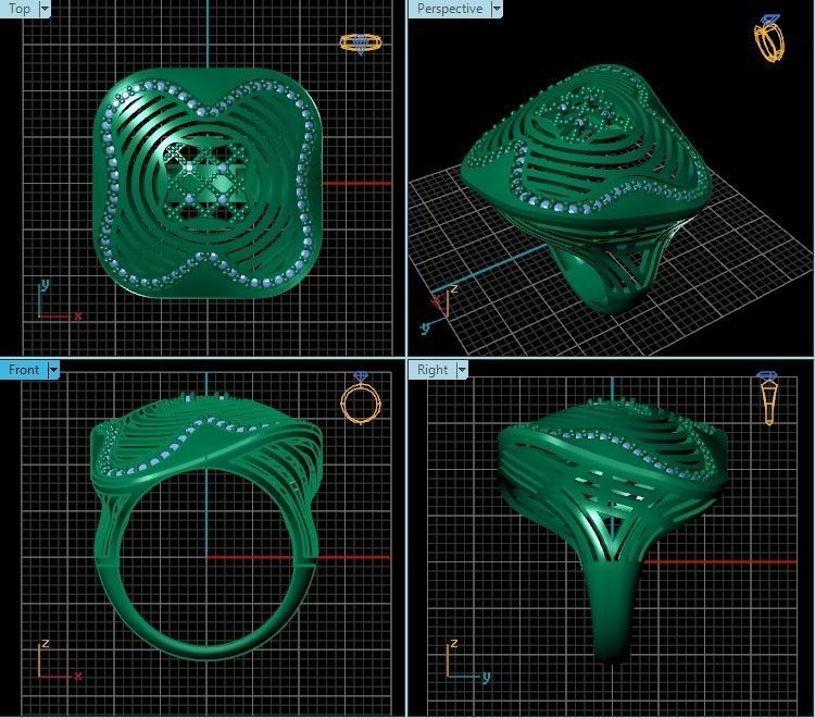 Ring R0333 3D print model_2