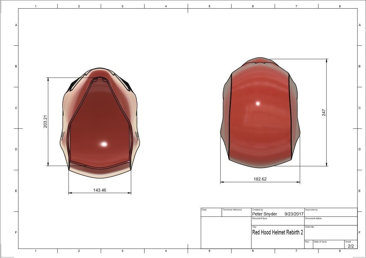 Red Hood Helmet Rebirth 3D print model_4
