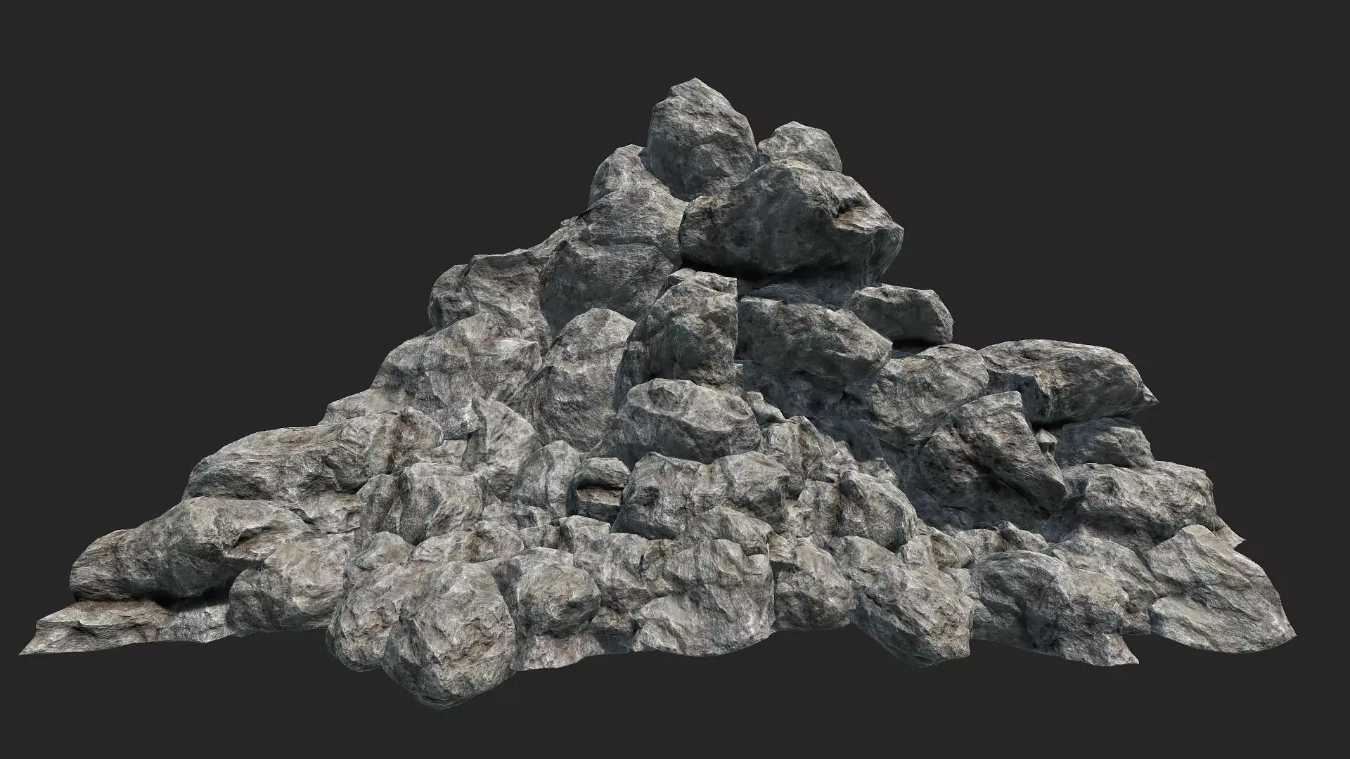 Mountain Rocks Collection PBR Low-poly 3D model_0
