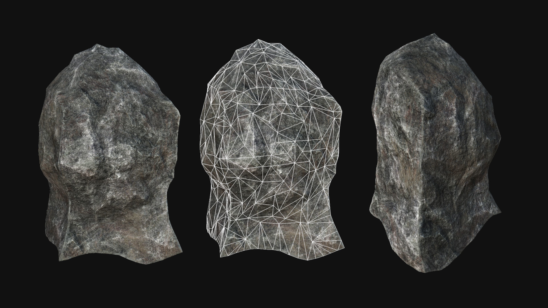 Mountain Rocks Collection PBR Low-poly 3D model_24