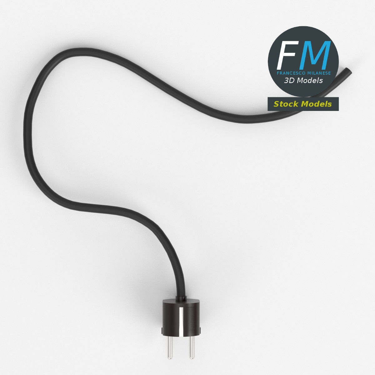 Schuko power plug 2 3D model_6