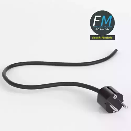 Schuko power plug 2 3D model