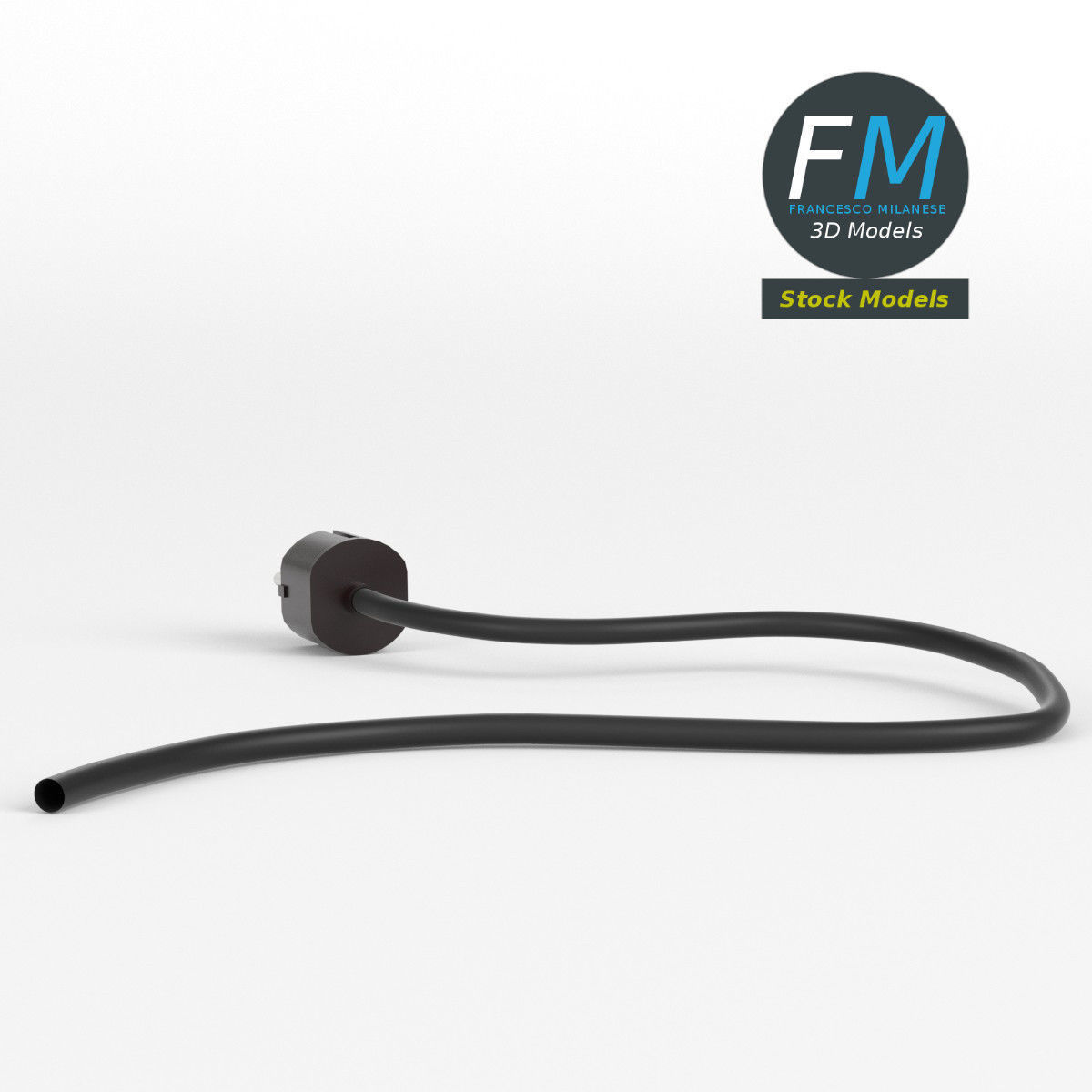 Schuko power plug 2 3D model_3