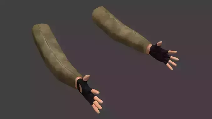 Low-polygon hand model