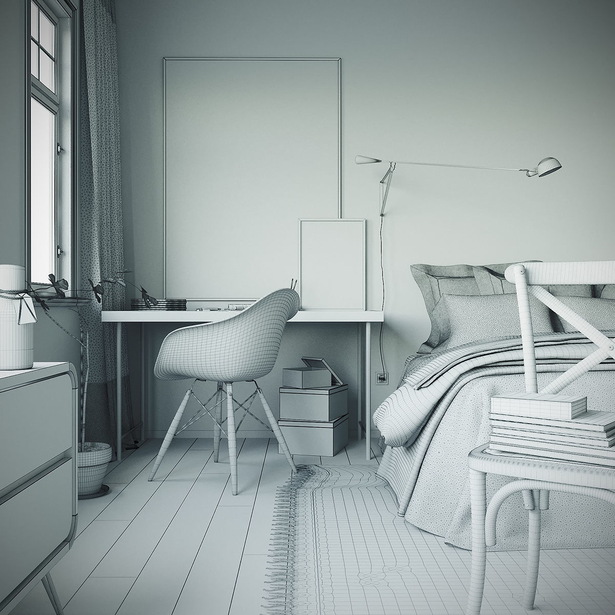 SCANDINAVIAN ROOM 3D model_2