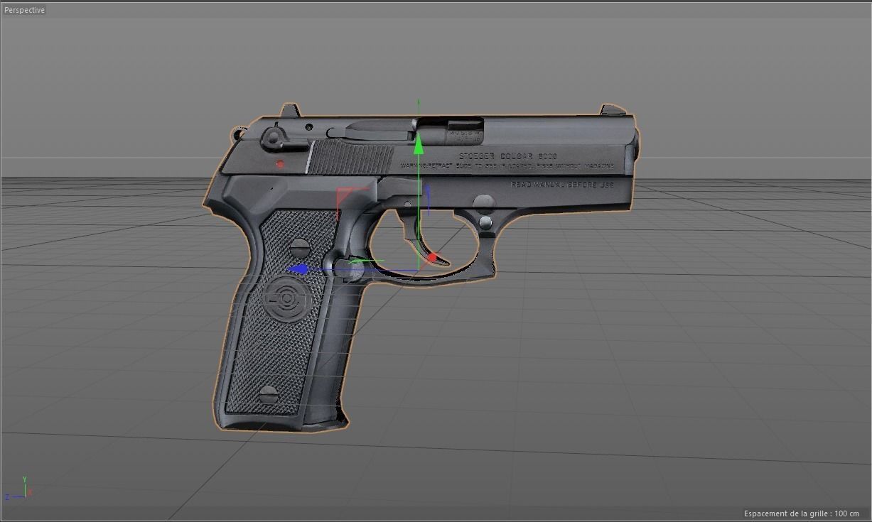 BERETTA STOEGER COUGAR 8mm Free 3D model_1