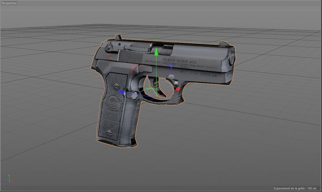 BERETTA STOEGER COUGAR 8mm Free 3D model_2