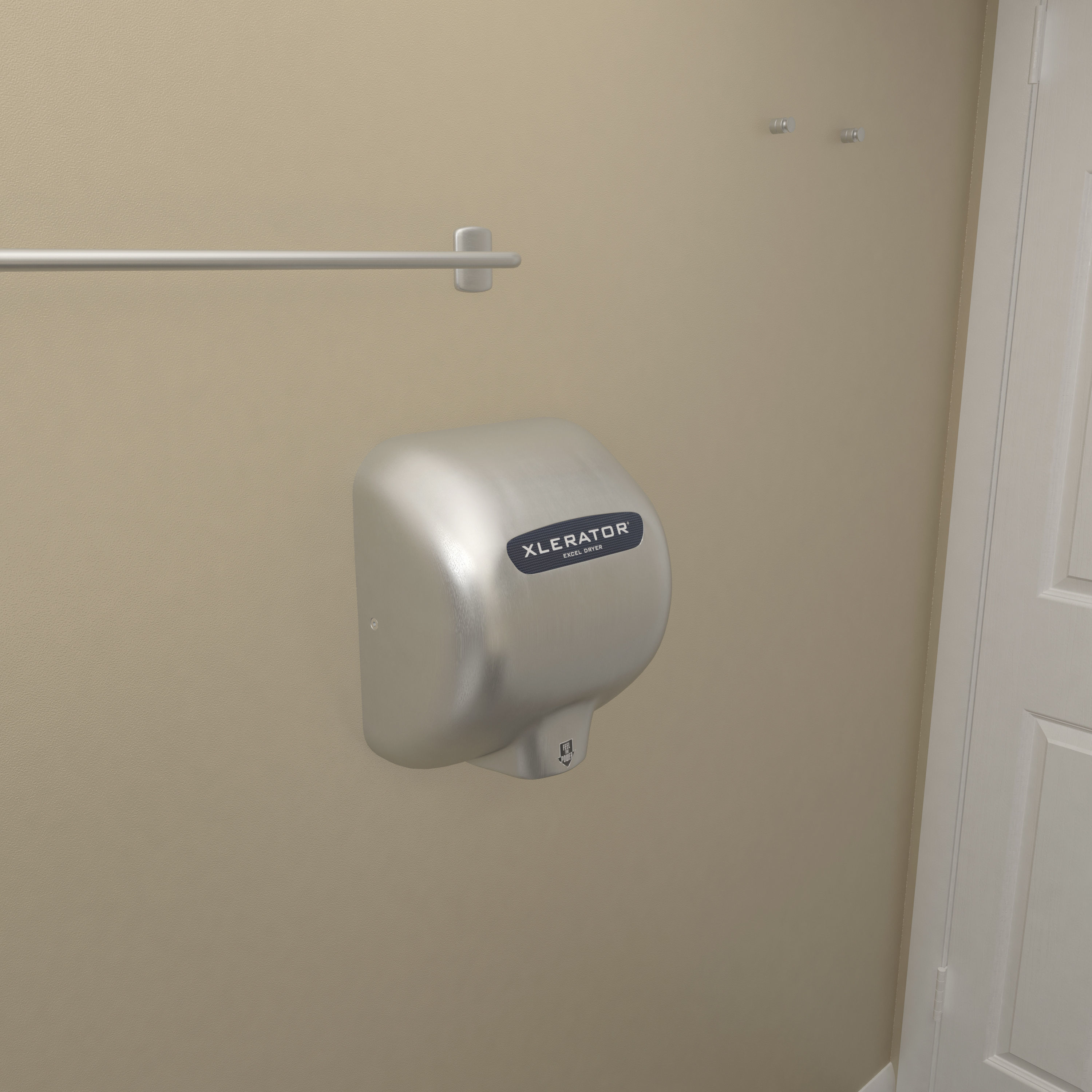 Xlerator Hand Dryer- Stainless Steel 3D model_1