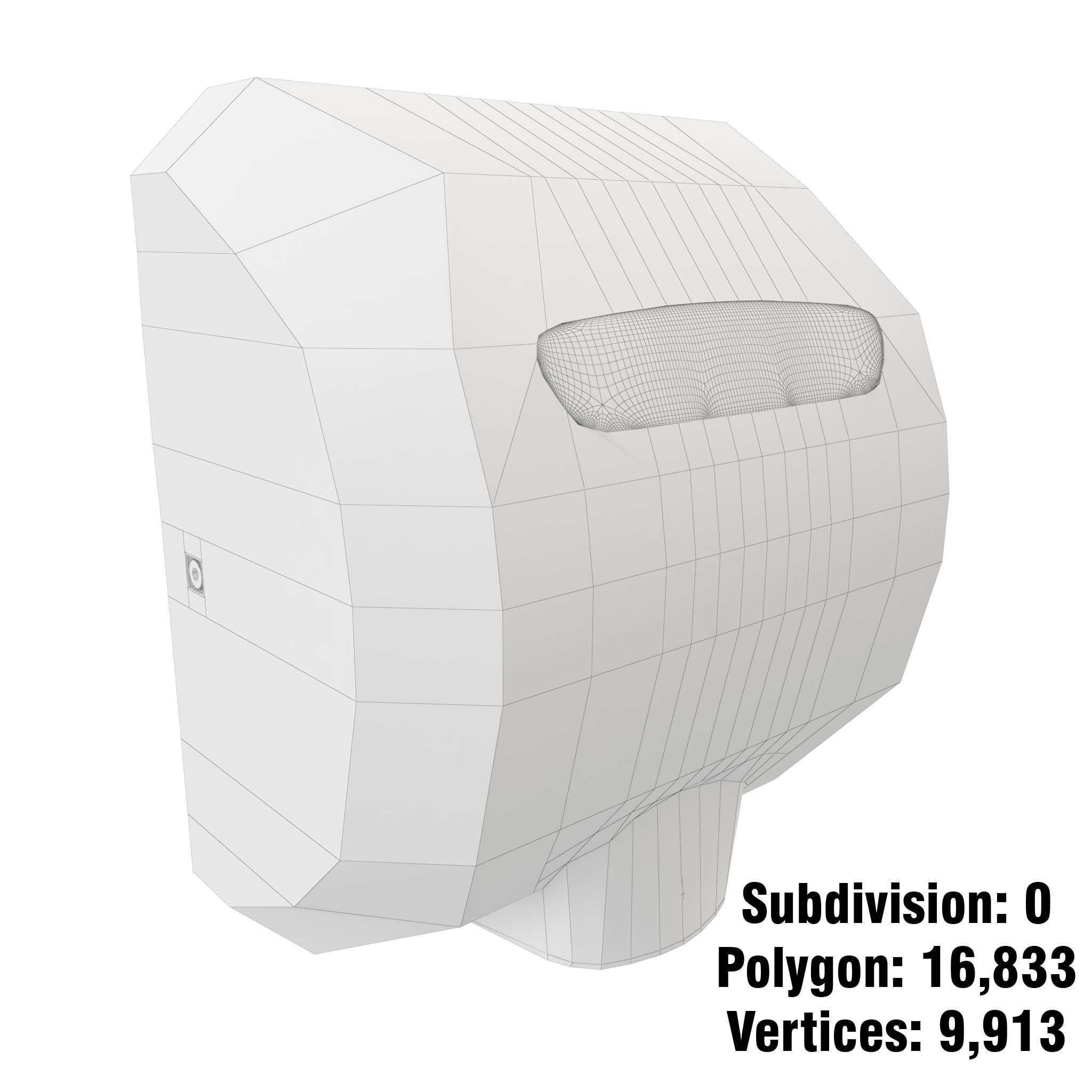Xlerator Hand Dryer- Stainless Steel 3D model_5